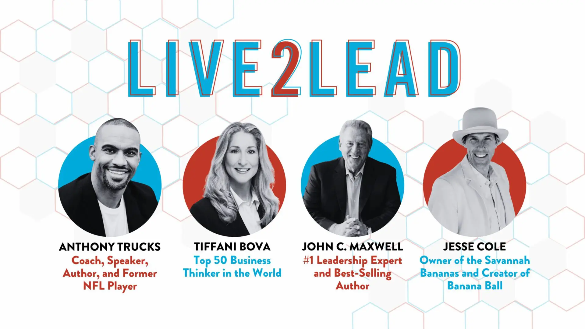 Live2Lead event featuring renowned leadership experts and speakers.